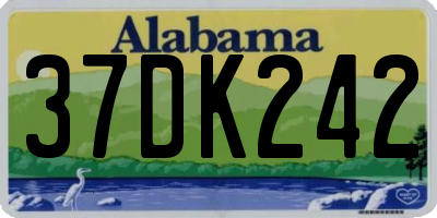 AL license plate 37DK242