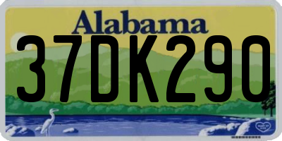 AL license plate 37DK290