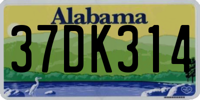 AL license plate 37DK314