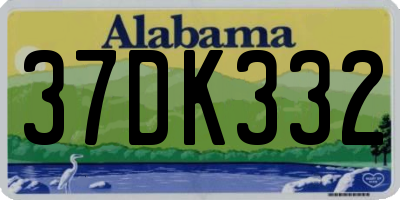 AL license plate 37DK332