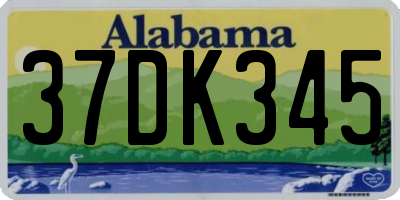 AL license plate 37DK345