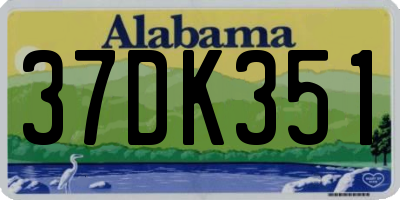 AL license plate 37DK351