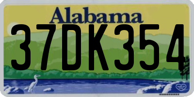 AL license plate 37DK354