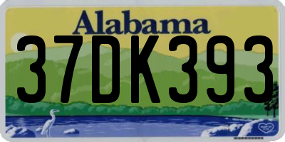 AL license plate 37DK393