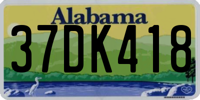 AL license plate 37DK418