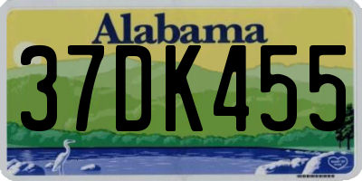AL license plate 37DK455