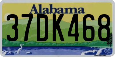 AL license plate 37DK468