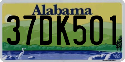 AL license plate 37DK501