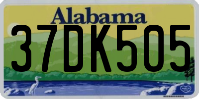 AL license plate 37DK505