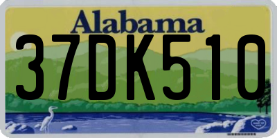 AL license plate 37DK510
