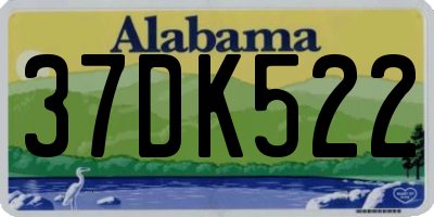AL license plate 37DK522