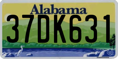 AL license plate 37DK631