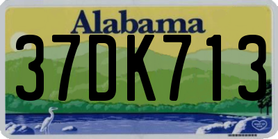 AL license plate 37DK713