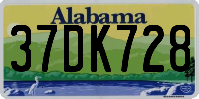 AL license plate 37DK728