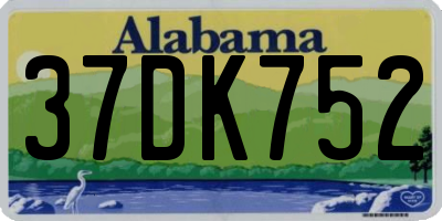 AL license plate 37DK752
