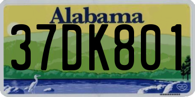 AL license plate 37DK801