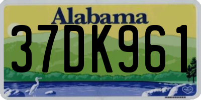 AL license plate 37DK961