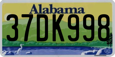 AL license plate 37DK998