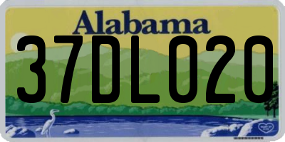 AL license plate 37DL020