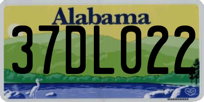 AL license plate 37DL022