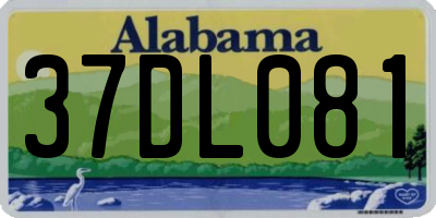 AL license plate 37DL081