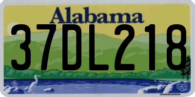 AL license plate 37DL218