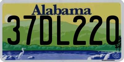 AL license plate 37DL220