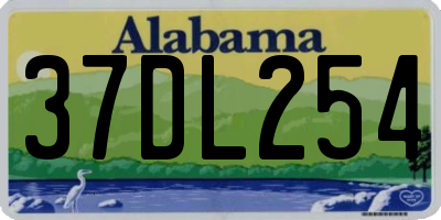 AL license plate 37DL254