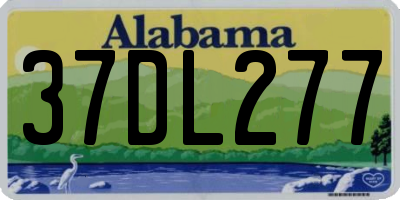 AL license plate 37DL277