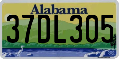 AL license plate 37DL305