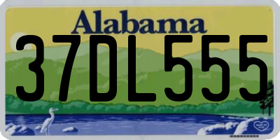 AL license plate 37DL555