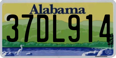 AL license plate 37DL914