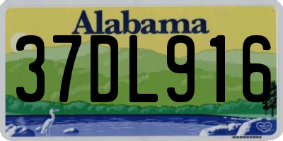 AL license plate 37DL916