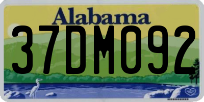 AL license plate 37DM092