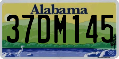 AL license plate 37DM145