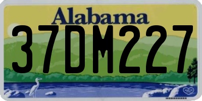 AL license plate 37DM227