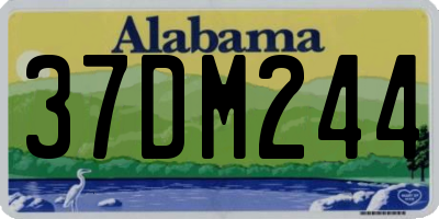 AL license plate 37DM244