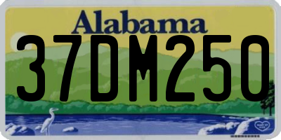 AL license plate 37DM250