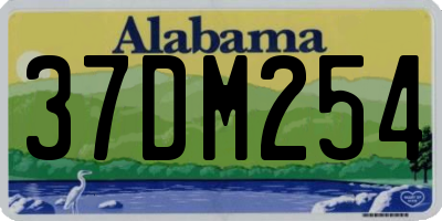 AL license plate 37DM254