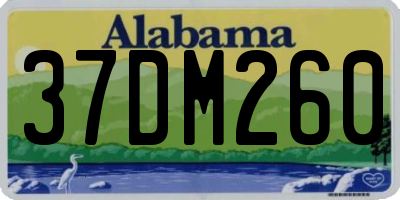 AL license plate 37DM260