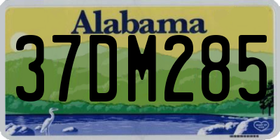AL license plate 37DM285