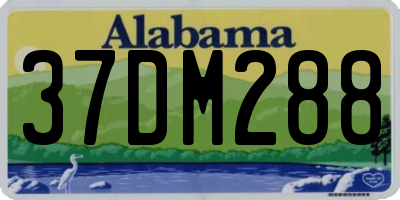 AL license plate 37DM288