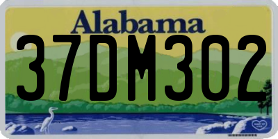 AL license plate 37DM302