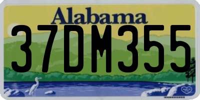AL license plate 37DM355