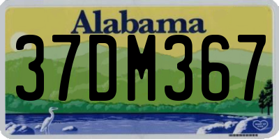 AL license plate 37DM367