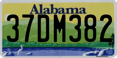 AL license plate 37DM382