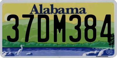 AL license plate 37DM384