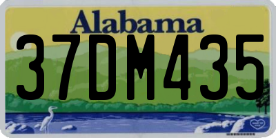 AL license plate 37DM435