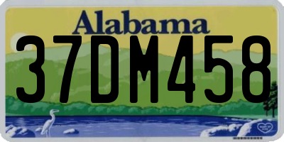 AL license plate 37DM458