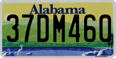 AL license plate 37DM460